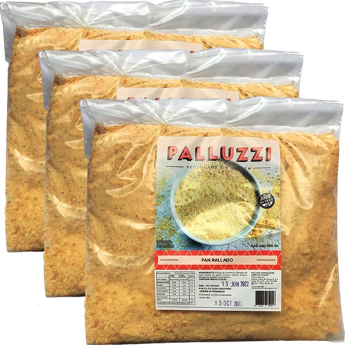 Combo X3 Pan Rallado Palluzzi 500g Sin Tacc