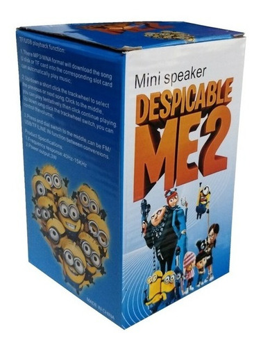 Imagen 6 de 6 de Parlante Portatil Minion Niño Usb Lector Sd Mp3 - Radio Fm