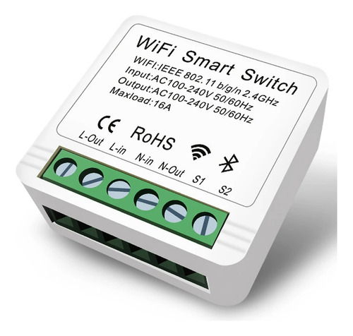Interruptor Smart Switch Relé Inteligente Wifi 16a Diy Jwcom