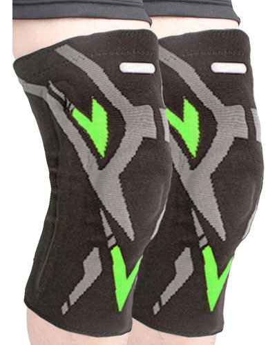 Rodillera Deportiva De Compresión Protección Maxfit / Hx946 Color Verde Talla G