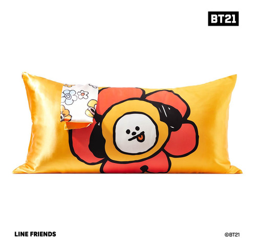 Funda De Almohada De Satén Kitsch X Bt21 (chimmy) Para Cama