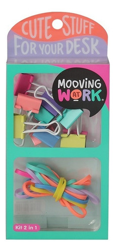Set Oficina Mooving At Work Pastel Kit 2 En 1 Green Verde