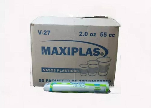 Vasos Plásticos Maxiplast V27 50cc