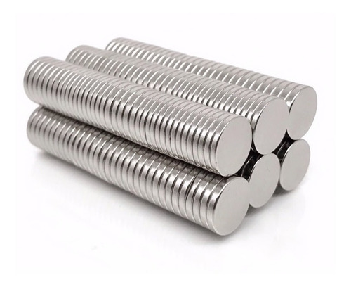 100pcs. Imã De Neodímio 12x2 Redondo Pastilha 12mm X 2mm N35