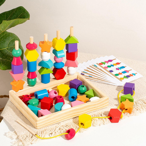 Juego De Juguetes De Secuenciación Apilables De Madera,