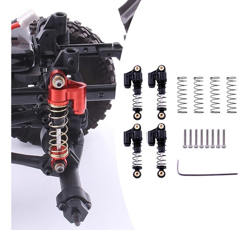4x Amortiguadores Para Axial Scx24 90081 Rc Accesorio Negro