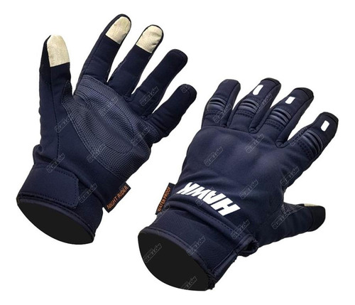 Guantes Hawk Night Rider Negro Touch Tactil Celular Talle Xl