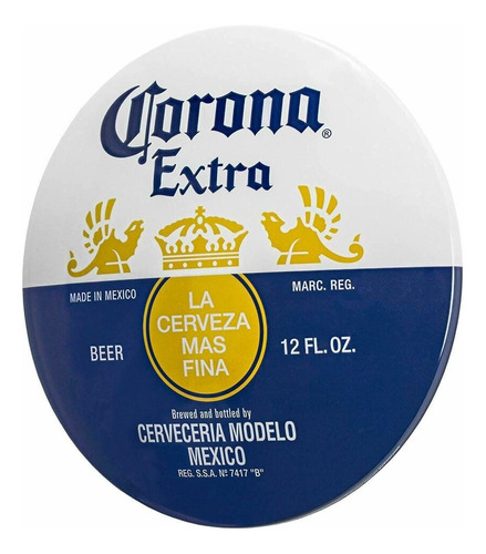 Cartel Chapa Redondo Corona Cerveza - A Pedido_exkarg
