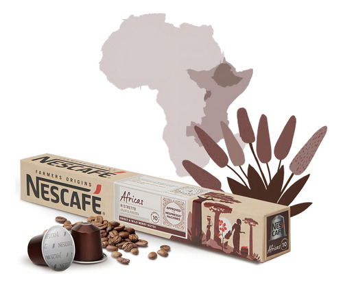Cápsulas De Café Ristretto Farmers Origins Africas Intensidade 10 Com 10 Unidades Nescafé