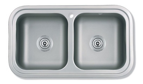 Imagen 1 de 4 de Bacha Acero Inoxidable Mi Pileta 406e Encastrable Doble Lujo Ahora 12 Y 18