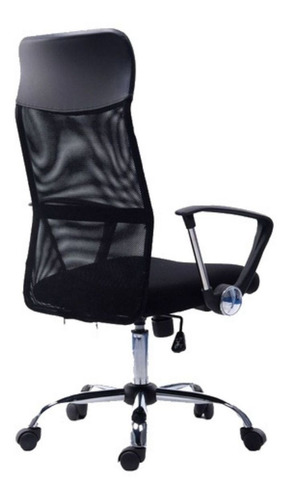 Imagen 2 de 3 de Silla de escritorio Shremwood XX023A ergonómica negra con tapizado de mesh