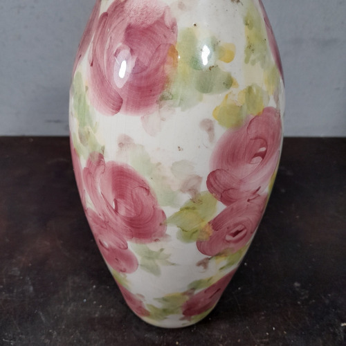 Imagem 3 de 9 de Vaso Antigo Faiança Weiss Pintado A Mão E Numerado. 23 Cm Al