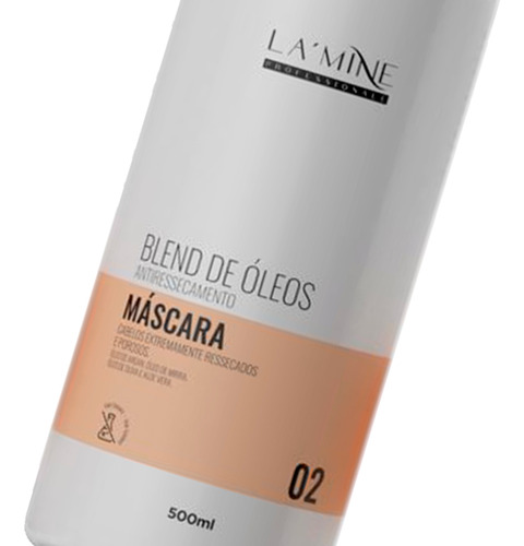 Kit Shampoo + Máscara Capilar Blend De Óleos Lamine 2x500ml