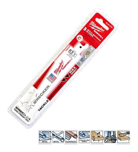 Segueta Sable Bimetal Multimaterial 6'' X 48005701 Milwaukee