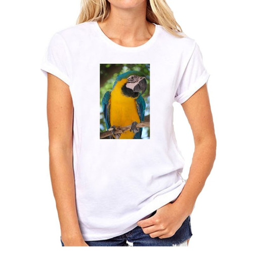 Remera De Mujer Loro Guacamayo Ave Naturaleza Selva M12