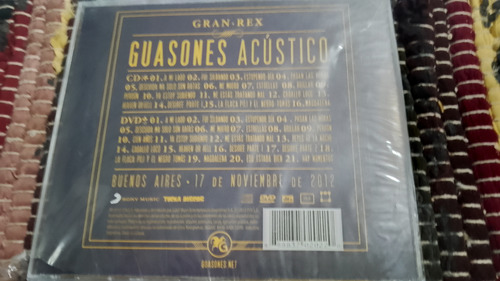 Guasones - Acústico Gran Rex Cd + Dvd - (nuevo Sellado) Estándar (Usado)