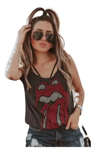Blusas femininas bandas de rock sale