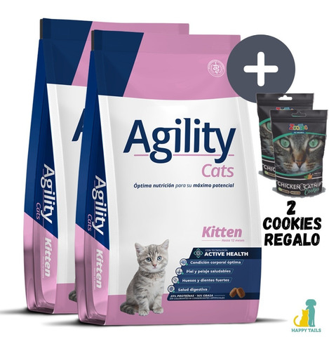 Agility Kitten 2 X 10 Kg (20 Kg Totales) - Happy Tails