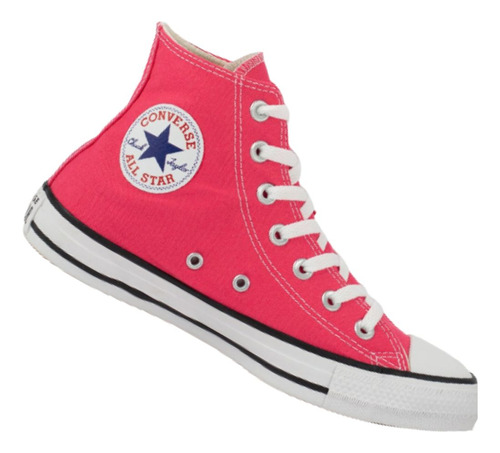 Tenis Converse Cano Alto Ct04190064 Rosa Morango Lançamento