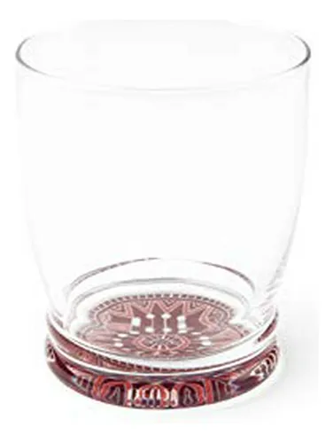 Set De 6 Vasos De Agua Mandala Rojo - Cristal Excelsa