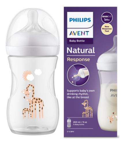 Kit Mamadeira Pétala Avent 260 Ml + Chupeta Soothie Rosa