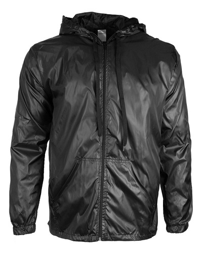 Campera Con Tafeta Rompeviento Bolsillos Cierre Deportiva