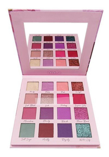 Paleta De Sombras 16 Colores Lotus Love Be Bella Cosmetics