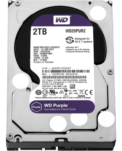 Disco Duro 2 Tb/intellipower/sata 6 Gbs/para Dvr Tamaño 3.5