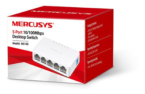 Switch Mercusys Ms105 5 Puertos 10/100