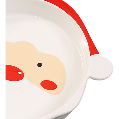 Vajilla Navideña Con Patrones Papá Noel De 8 Pulgadas