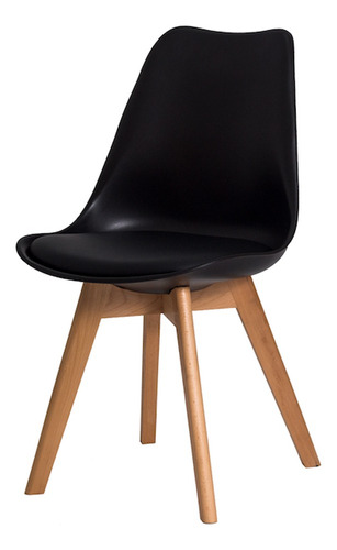 Cadeira De Jantar Cozinha Cadeiras Inc Saarinen Leda Wood Preto