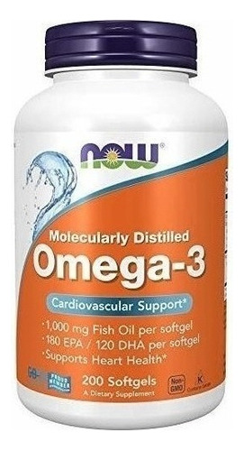 Now Supplements Omega-3 180 Epa / 120 Dha, Molecularly Disti