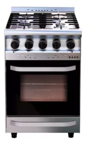 Cocina Morelli Saho 550 Con Parrilla Cajón  Puerta Visor 