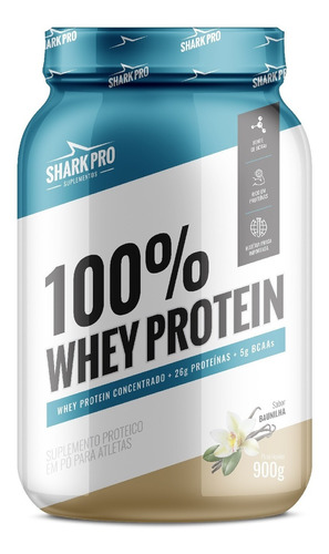Whey Protein 100%  Baunilha 900g Shark Pro