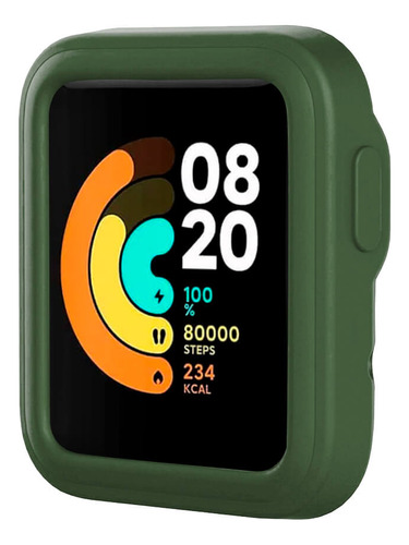 Case De Silicona Para Xiaomi Mi Watch Lite Verde Militar