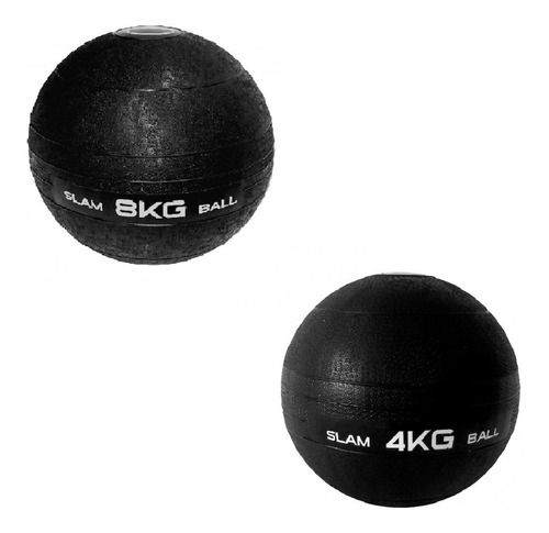 Kit Medicine Ball Slam Ball Bola Peso Crossfit 4kg E 8kg