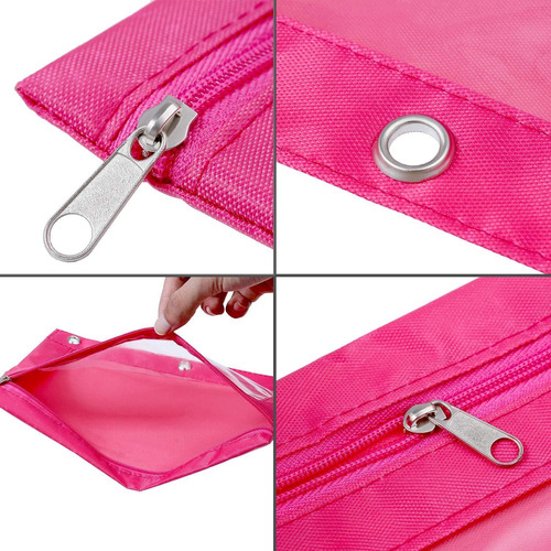 Binder Pencil Pouch 3 Rings Pencil Bags Stationery Bag With