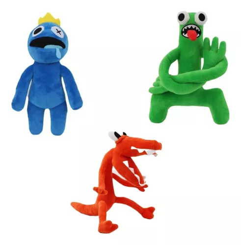 Kit Pelúcia Rainbow Friends Roblox Boneco Green e Orange