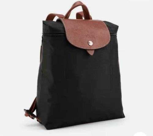 Backpack Longchamp, Negra, Modelo Clásico