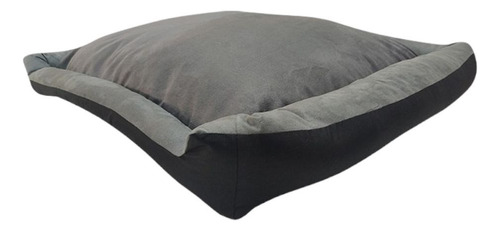 Cama Para Perro Lunics Negra / Gris Mediana Resistente Color Gris Oscuro Diseño Rectangular