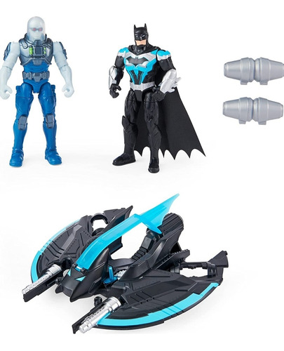 Batman & Mr Freezer Set Con Vehículo De Batalla Spin Master