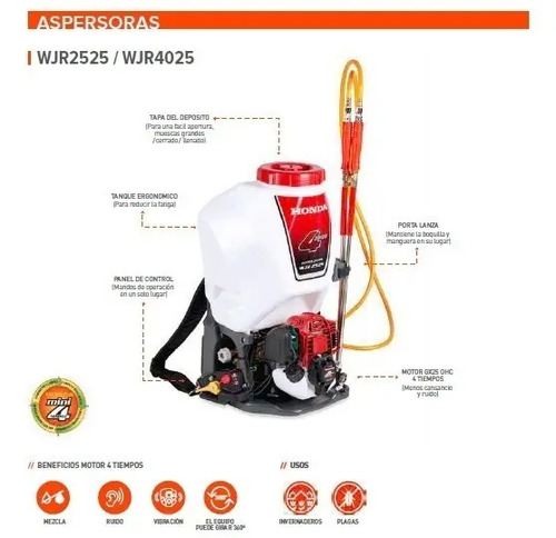 Aspersora Honda Wjr2525 25 Lts | Meses sin intereses