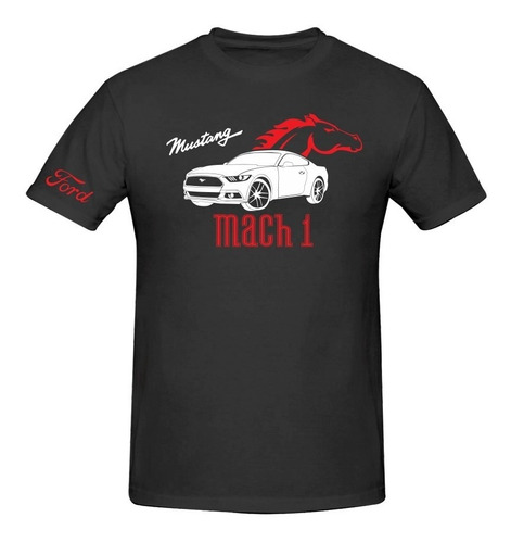 Playera Mod Mustang Mach 1 6ta Gen Estampado Reflejante