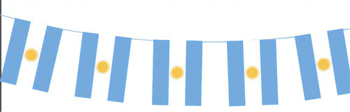 Guirnalda Banner Bandera Argentina Patrio Celeste Y Blanco