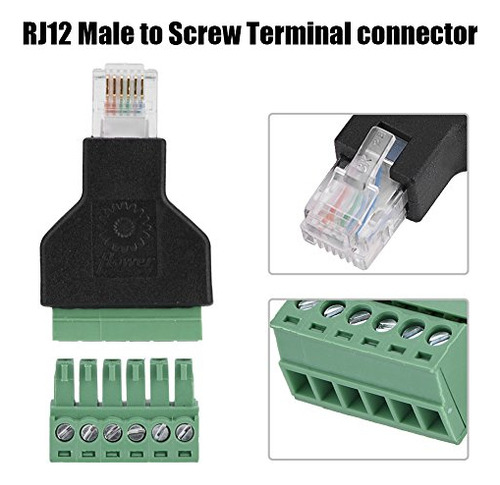 Fosa Ethernet Rj12 6p6c Splitter: Conector Cctv Ideal