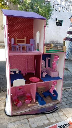 Imagen 5 de 7 de Casas Barbie 3 Pisos Completa 108 De Altura Elige El Color