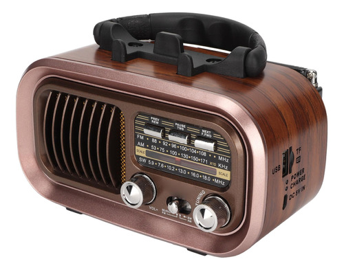 Radio Retro Potente Grande Multibandas Am Fm Bluetooth