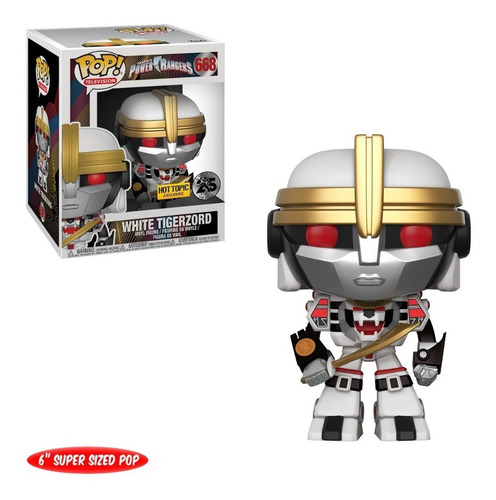 Funko Pop - White Tigerzord #668 - Exclusive Ht - Nuevo