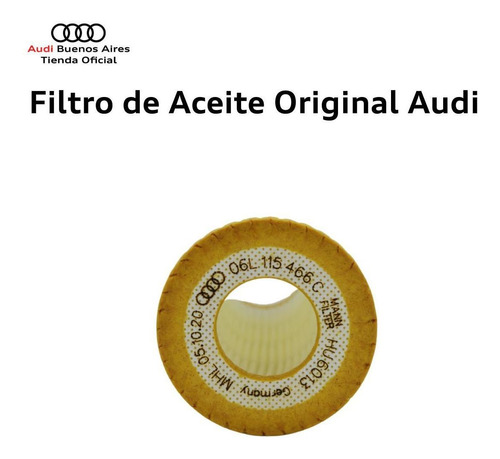 Imagen 5 de 8 de Filtro De Aceite Audi Q3 2016 Al 2019
