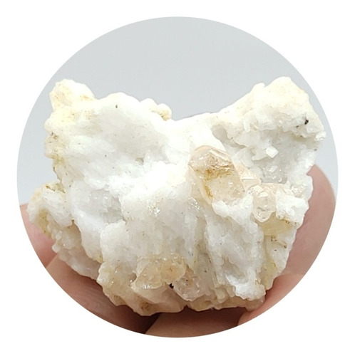 Mineral Topacio Sobre Albita